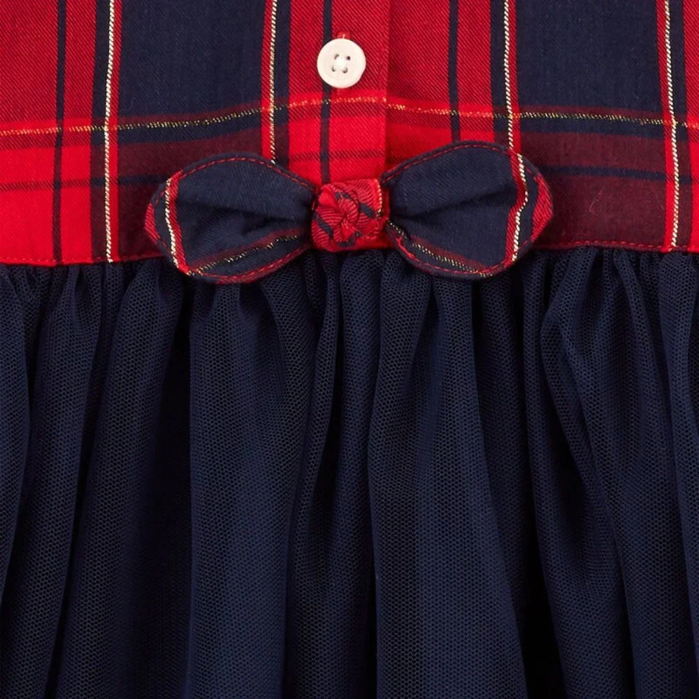 NWT! OshKosh B’gosh Sparkle Plaid & Tulle‎ Dress Size-18 MOS